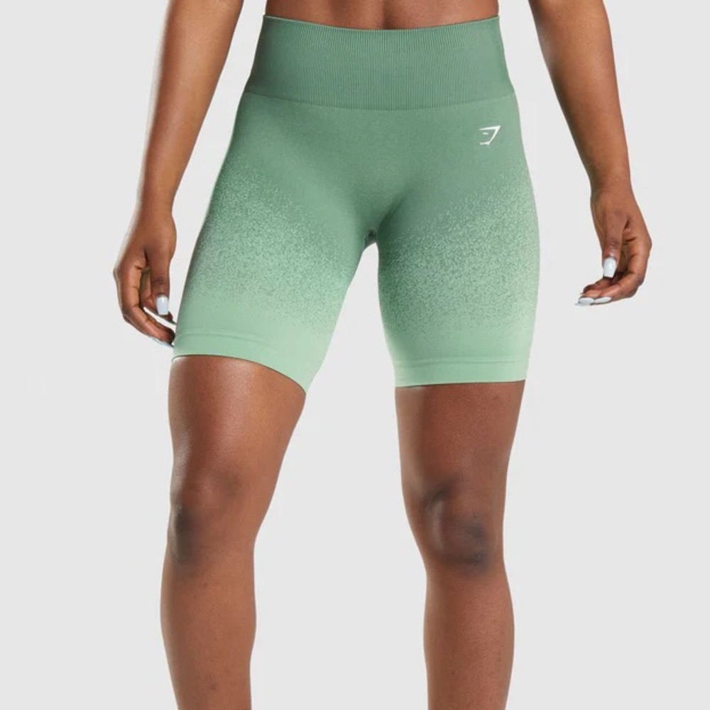 Gymshark Adapt Ombré Seamless Cycling Shorts Green/Light Green M